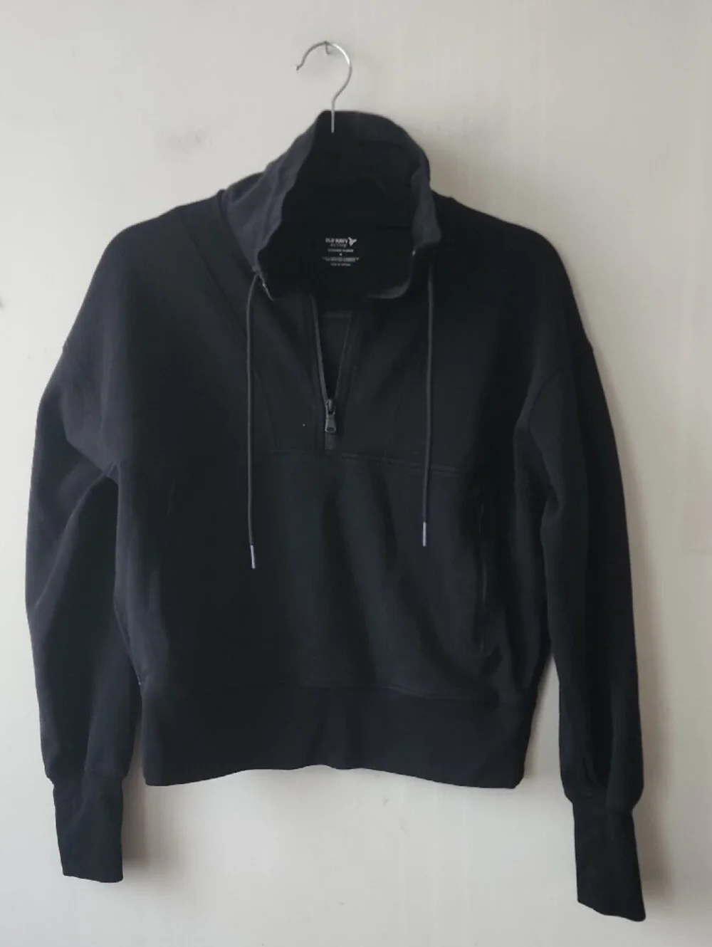 Old Navy Black Men's Half-Zip Pullover Sweatshirt